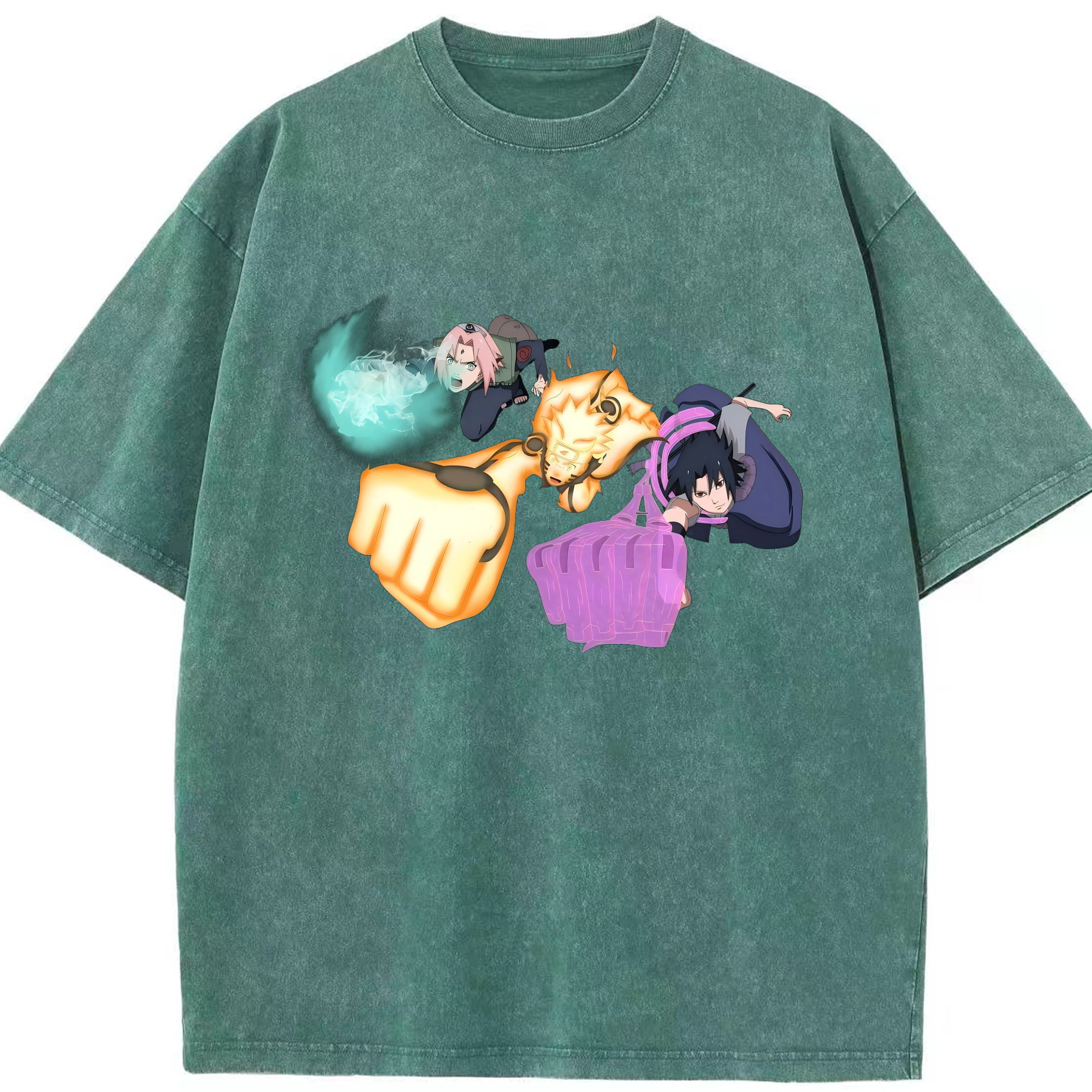 （画像用） NARUTO -ナルト- うずまき ナルト Uzumaki Naruto 綿100% ヴィンテージ風 半袖Tシャツ（フロントプリント）